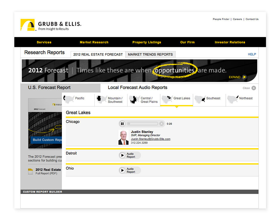 Grubb & Ellis 2012 Forecast Web Site