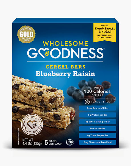 Wholesome Goodness Blueberry Raisin Cereal Bars